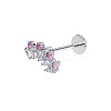 316L Surgical Stainless Steel Pave Pink Cubic Zirconia Cartilage Earrings FS-WGC0A44-08-1