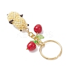 Glass Hamster Keychains KEYC-MZ00055-02-4