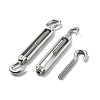 304 Stainless Steel Turnbuckle with Adjustment Hook Eyelet Screw STAS-B082-03P-2