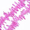 Natural Crackle Quartz Crystal Dyed Beads Strands G-I345-03A-1