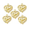 Brass Micro Pave Cubic Zirconia Bird Pendants KK-E068-VB010-4