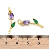 Rack Plating Brass Micro Pave Cubic Zirconia Pendants KK-R166-09G-01-3