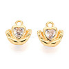 Brass Pave Cubic Zirconia Charms KK-N263-100G-1