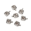 Tarnish Resistant 201 Stainless Steel Pendant Rhinestone Settings STAS-G224-30P-1