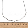 304 Stainless Steel Wave Shape Link Chain Necklaces for Women NJEW-S439-08P-5