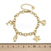Ocean 304 Stainless Steel Charm Bracelets BJEW-K291-05G-3