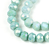 Anti-Tarnish Electroplate Rondelle Glass Beads Strands LS-EGLA-T021-4mm-17-07-3