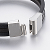 Leather Cord Multi-strand Bracelets BJEW-F325-15P-3
