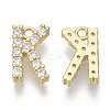 Brass Micro Pave Cubic Zirconia Charms KK-T060-05-K-G-NF-2