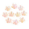 Baking Paint Transparent Glass Bead Caps DGLA-N014-06B-06-1