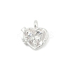 925 Sterling Silver Micro Pave Cubic Zirconia Pendants STER-Q002-02A-1