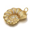 Rack Plating Brass Micro Pave Cubic Zirconia Pendants KK-I720-58G-2