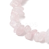 Natural Rose Quartz Stretch Bracelets BJEW-JB11147-02-4
