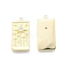 Brass Micro Pave Clear Cubic Zirconia Pendants KK-G432-18G-1