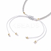 Adjustable Nylon Cord Braided Bead Bracelets BJEW-JB05689-M-4