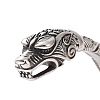 304 Stainless Steel Dragon Open Cuff Bangle for Men Women BJEW-M230-02AS-4