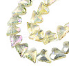 Electroplate Transparent Glass Beads Strands EGLA-N002-44-02-3
