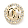 Rack Plating Brass Micro Pave Clear Cubic Zirconia Buttons KK-K293-12B-G-1