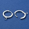 201 Stainless Steel Huggie Hoop Earrings Findings STAS-A167-01G-S-2