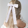 12Pcs 6 Styles Polyester Alloy Bowknot Hair Clips PHAR-CN0001-02-5