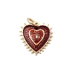 Brass Enamel Pendants KK-H253-04G-1