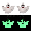 Halloween Theme Rack Plating Luminous Alloy Enamel Pendants ENAM-N056-238P-1