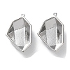Brass Pendant Rhinestone Settings KK-C079-13P-1
