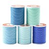5 Rolls 5 Colors Round Waxed Polyester Cord YC-FS0001-02C-1