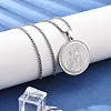 201 Stainless Steel Rhinestone Pendant Necklaces for Women LS-NJEW-U021-03P-2