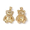 Brass Micro Pave Cubic Zirconia Pendants KK-B061-20G-02-1