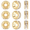200Pcs Brass Pave Clear Cubic Zirconia Beads KK-BBC0015-87B-1