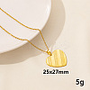 304 Stainless Steel Heart Pendant Necklace for Women SM6724-4-1