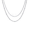 Non-Tarnish 304 Stainless Steel Double-Layer Necklace LS-NJEW-Q321-01P-1