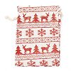 Christmas Theme Cotton Fabric Cloth Bag X-ABAG-H104-B12-2