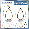 60Pcs 6 Colors Alloy Open Back Bezel Pendants FIND-OC0003-37-2