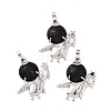 Natural Lava Rock Pendants G-F573-A19-1