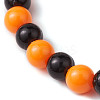 Halloween 6mm Round Plastic Beaded Stretch Bracelets for Women Men BJEW-JB10573-3