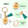 Acrylic Sunflower Pendant Keychains KEYC-TAC00010-3