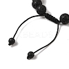 10mm Round Natural Lava Rock Braided Bead Bracelets BJEW-C067-01C-09-4