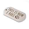 Non-Tarnish 201 Stainless Steel Pendants STAS-L079-19P-2