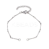 Stainless Steel Bar Link Chain Bracelet Makings AJEW-JB01290-02-1