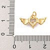 Rack Plating Brass Micro Pave Clear Cubic Zirconia Pendants KK-U030-13G-3