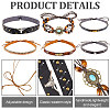 6Pcs 6 Styles Imitation Leather Southwestern Cowboy Hat Belt AJEW-CP0007-22-5