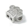 Rack Plating Brass Micro Pave Clear Cubic Zirconia Beads KK-A220-03P-2