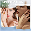 12Pcs 6 Style 304 Stainless Steel Open Cuff Ring Findings STAS-SC0007-90-5