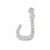 Rack Plating Brass Micro Pave Clear Cubic Zirconia Pendants KK-A224-03P-P-1