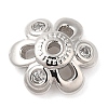 Rack Plating Brass Micro Pave Cubic Zirconia Bead Caps KK-M248-09P-1