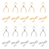 20Pcs 2 Colors 304 Stainless Steel Pinch Bails STAS-DC0002-03-1