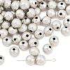 Brass Textured Beads KK-R012-8mm-P-1