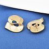 304 Stainless Steel Nuggets Stud Earrings EJEW-K268-75G-2